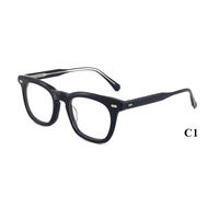 Feuilles personnalisées d'acétate de cristal de cellulose Montures optiques Lunettes de créateur Monture carrée vintage DINGSHENG MJ698612 All Face Fit