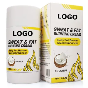 Private Label Skin Sweat Workout Enhancer Gel Kokosnoot Vetverbranding Crème Stick Gewichtsverlies Aangepast Pakket 3 Jaar Slanke Crème