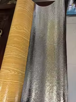 Rouleau de papier aluminium à motif bois et écorce d'orange, design moderne, pratique pour un usage quotidien, rouleau décoratif