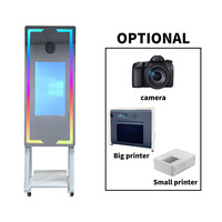 Miroir Selfie en Gros 360° Compatible avec Appareil Photo et Imprimante, Cabine Photo Magique à Écran Tactile pour Événements