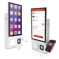 Kiosque de paiement extérieur étanche personnalisé, distributeur automatique de billets 21,5 pouces, écran tactile, fonction SDK, montage mural, Intel