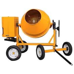 Bétonnière portable à <span class=keywords><strong>moteur</strong></span> diesel 350L/500L, mini-machine mobile avec pompe, puissance de mélange 8HP, déchargement hydraulique - Product Image 5