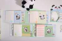 Novedad 2026: Cuaderno A7 con Cubierta de PVC de Panda de Dibujos Animados, Mini Libreta de Bolsillo, Diario para Estudiantes, Regalo de Papelería