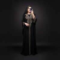 Robe musulmane perlée grande taille, style européen et américain, Abaya, vêtements du Moyen-Orient