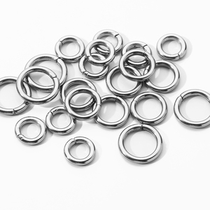 制造商不锈钢圆形按扣钥匙扣袋钩o形环扳机登山扣连接器带弹簧环 - Product Image 3