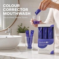 Solution buccale violette formule personnalisée, sachets OEM ODM marque privée, sans alcool, au xylitol et à l'huile de menthe poivrée pour dents sensibles