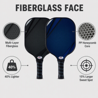 Pala de Pickleball Profesional Gen 5, Duradera, Ecológica, Ligera, Alargada, con Patrón Sólido, Termoformada, T700 Raw