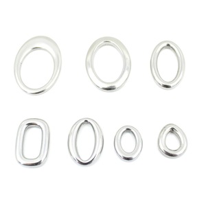 Anneaux fermés sans soudure en acier inoxydable Anno Jewelry, accessoires de bijoux DIY, connecteurs ronds et ovales, différentes tailles, finition lisse - Product Image 5