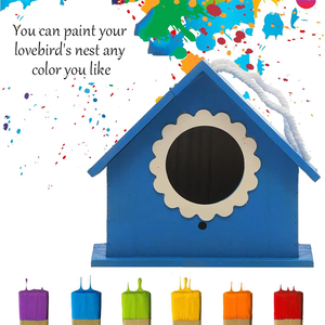 Houten Vogelhuisjes Met Acryl Lanyard Buiten Hangende Vink Bluebird Kardinalen Vogelhuisje - Product Image 5