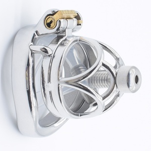 Stainless Steel Male <b>Mini</b> Chastity Dildo Cock Cage Diamond Head Tiny Dildo Cage 1.3 Inch Small Male Chastity Cock Cage for Men - Product Image 5