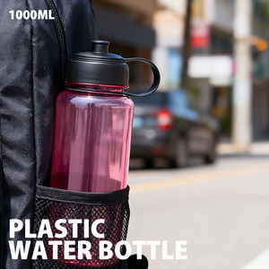 Venta caliente portátil de gran capacidad 1000ml BPA libre Fitness personalizado al por mayor beber PP Unisex Tritan <span class=keywords><strong>botella</strong></span> de agua con asa - Product Image 2