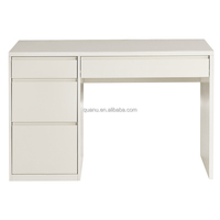 129525 Quanu personnalisé grand stockage conception Simple blanc ordinateur bureau table et chaise ensemble bureau armoire et bureau