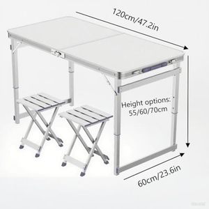 High Quality Durable Aluminum & Iron Foldable Anti Deformation Wrap Outdoor Gym Camping Table and <b>Chair</b> <b>Set</b> - Product Image 2