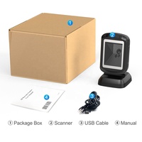Escáner de Códigos de Barras Xincode de Alta Calidad, 2D, de Escritorio, para Tabletas, Lector de Códigos QR Omnidireccional para Supermercados