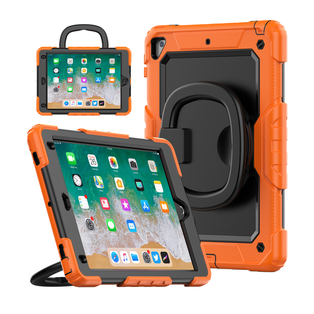 Portable 360 Degree Rotatable Handle Kickstand Tablet Cover for iPad 10.2 Protective Case Design for Kids Cover