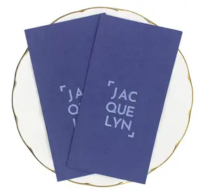 婚礼、派对、生日用1-2色标志印刷一次性气流棉纸餐巾纸
