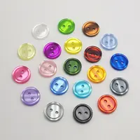 De botón de resina de moda perlas de plástico colorido camisa de poliéster 2 agujero para camisa