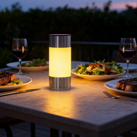 Lampe de table LED sans fil portable rechargeable RGB pour ambiance de dîner, signal lumineux de service pour restaurant et bar, lampe de table à bascule de luxe