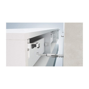 Support <span class=keywords><strong>mural</strong></span> <span class=keywords><strong>TV</strong></span> en aluminium <span class=keywords><strong>blanc</strong></span>, meuble robuste, brillant, frontier, meuble de salon - Product Image 5
