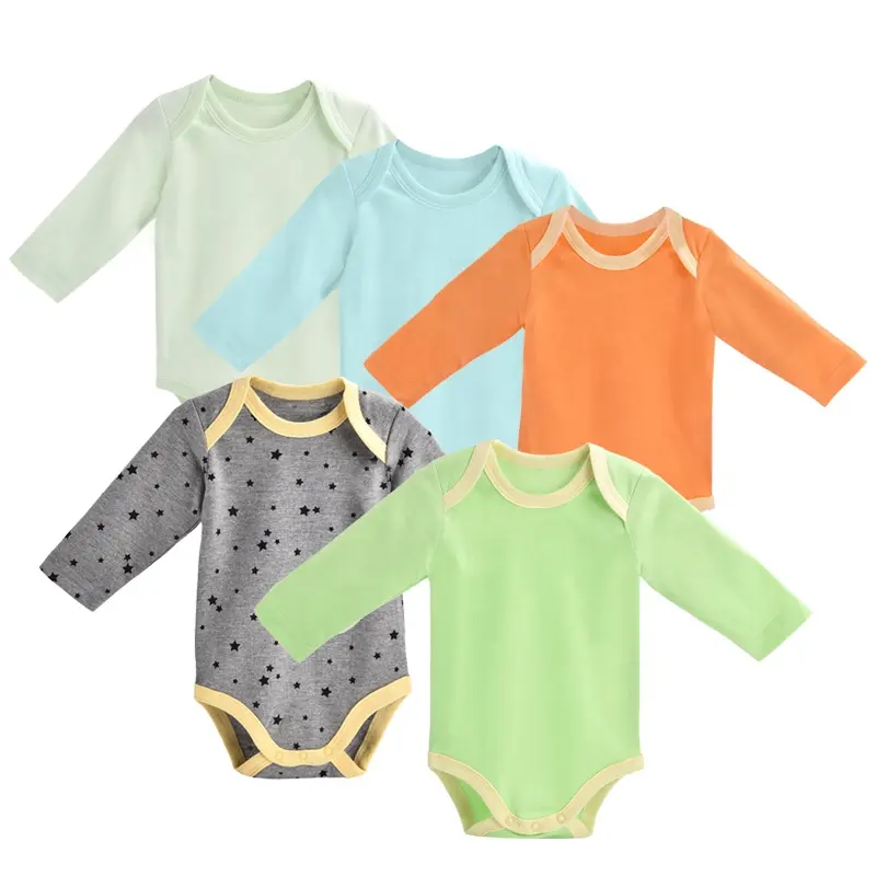 Zufällige 5 Stück Baumwolle Stram pler Baby Climb Stram pler Frühling Sommer Bodysuit Hybrid Styles