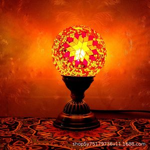 Bán Buôn trong Nhà Phòng Ngủ Chiếu sáng cơ thể thủy tinh điều khiển cảm ứng Ma-rốc kỳ lạ khảm nhỏ sáng dân tộc cafe bàn đèn - Product Image 2