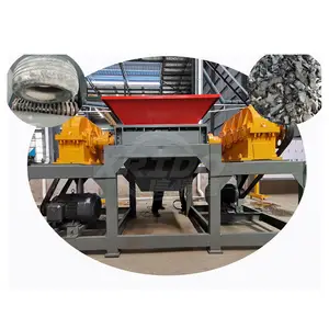 full automatic waste tire recycling rubber tire shredder machine rubber crusher machine