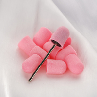Bouchons de ponçage rose jetables pour manucure et pédicure, outils abrasifs 80 #120 #180 # grain