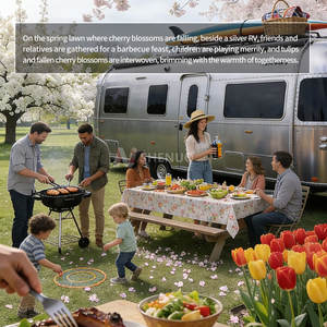 Caravane de voyage modulaire légère à double essieu, design confortable et imperméable <span class=keywords><strong>pour</strong></span> le <span class=keywords><strong>camping</strong></span>, le sport et les idées cadeaux - Product Image 6