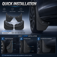 Bavettes anti-éclaboussures pour Tesla Model Y Juniper 2025/2026 – Sans perçage, sans adhésif, kit de protection anti-éclaboussures