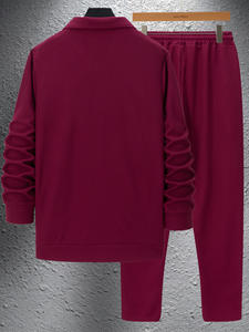 IStapromo, regalos, hombres, abrigo, pantalones, conjuntos de 2 piezas, ropa de calle informal para hombres, chándales en blanco, cuello con cremallera, camisetas, traje, conjunto de manga larga para hombres - Product Image 6