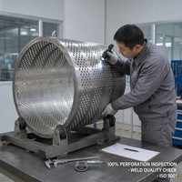 Panier de centrifugeuse en acier inoxydable 304/316L, pièces forgées, usinées CNC, bol de filtre, rotor pour séparation solide-liquide chimique