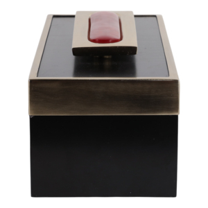 Modern Decorative <b>Box</b> with Lid Black and Gold Jewelry Storage for Home Bedroom <b>Vanity</b> Coffee Table Decor - Product Image 3