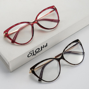 แว่นตา De Yi Optics Cat Eye TR90 กรอบโลหะเต็มกรอบ ป้องกันแสงสีฟ้า เลนส์ใส สำหรับทุกเพศ - Product Image 3