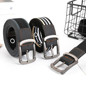 <span class=keywords><strong>Ceinture</strong></span> tactique décontractée en coton de 3,5 cm avec boucle ardillon en alliage, longueur 100-125 cm, unisexe, tressée perforée pour jeans et usage extérieur - Product Image 5