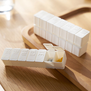 Pillbox 7 Compartment <b>White</b> Moisture Proof Airtight For Home Travel Elderly Use - Product Image 4