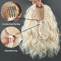 Vente chaude Cheveux Produits 100% Humain Remy Vierge Cheveux Blonde Couleur Cordon Queue De Cheval Extensions De Cheveux Humains