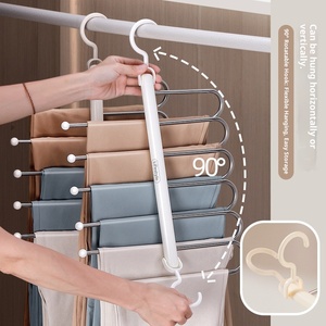 Thép không gỉ hiện đại 6 lớp nhiều hộ gia đình móc áo đậm liền mạch chống trượt quần giá hộ gia đình phòng khách đặc biệt - Product Image 2