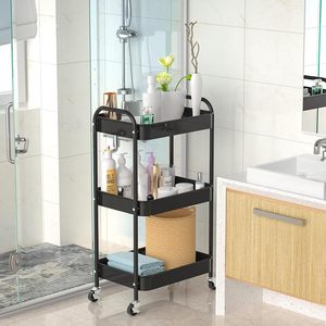 รถเข็นโลหะ 3 ชั้น พร้อมล้อเลื่อนสำหรับจัดเก็บอุปกรณ์ - Product Image 3