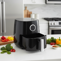 Four électrique double 4L, friteuse à poulet, faible teneur en matières grasses, multifonctionnel, surface de cuisson antiadhésive, protection contre la surchauffe, numérique