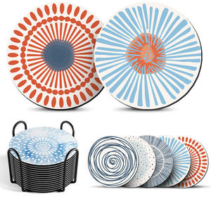 Sous-verres en plastique Betty, 90Pvc, ronds, résistants à la chaleur, faciles à nettoyer, tapis de table à café pour salle à manger - Product Image 1