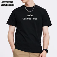 USA Free Taxes Großhandel 100% Baumwolle Herren Übergroßes T-Shirt Benutzer definiertes Logo Atmungsaktives Licht Hochwertiges Siebdruck-T-Shirt Fo Men