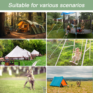 Estacas de anclaje de tierra en espiral recubiertas de polvo de acero resistente de 18 pulgadas/30 pulgadas Anclaje de tornillo de hormigón para suministros de jardín - Product Image 6