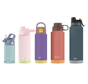 32oz Double Wall Wide Mouth Drinking Termos Flask Stainless Steel Water Bottle With Straw Sports Bottle With Straw Lid