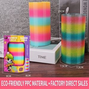 15cm X 15cm Colorful Large Jumbo Magic <strong>Slinkying</strong> Spring Coil Rainbow Oil <strong>Toy</strong> - Product Image 1