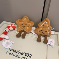 Jellycatt Bonhomme en pain d'épices, bonbon en forme de canne, poupée en peluche, jouet en peluche, ornement rembourré en éponge, cadeau de Noël
