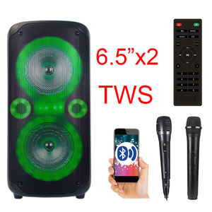 Enceinte portable double 6,5 pouces, nouvelle arrivée, 8 mots, lumière LED, home cinéma, karaoké, DJ, fête, enceinte Bluetooth, Partybox - Product Image 5