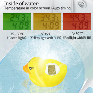 EMAF Smart Wasserdichtes Baby Kids Dusch <span class=keywords><strong>thermometer</strong></span> Gelbe Ente Dusche Spielzeug uhr Alarm LED Licht Digitaler Temperatur monitor - Product Image 4