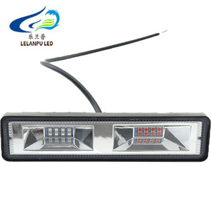 Barras de luz LED de alta potencia de 6 pulgadas y 48W, impermeables, 12V-24V, luz estroboscópica roja y azul, luz de trabajo portátil intermitente todoterreno para todos los coches - Product Image 2