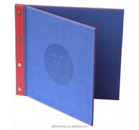 Precio de fábrica al por mayor cubierta libro carpeta 20 páginas encantador Rectangular menú de madera
