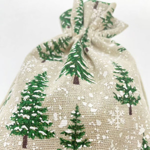 Sacs cadeaux en coton personnalisés avec cordon de serrage pour Noël, sacs cadeaux pour bonbons - Product Image 5